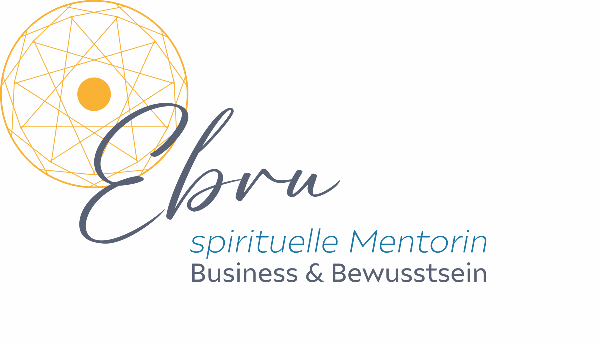 Logo von Ebru mit Schriftzug „Spirituelle Mentorin – Business & Bewusstsein"