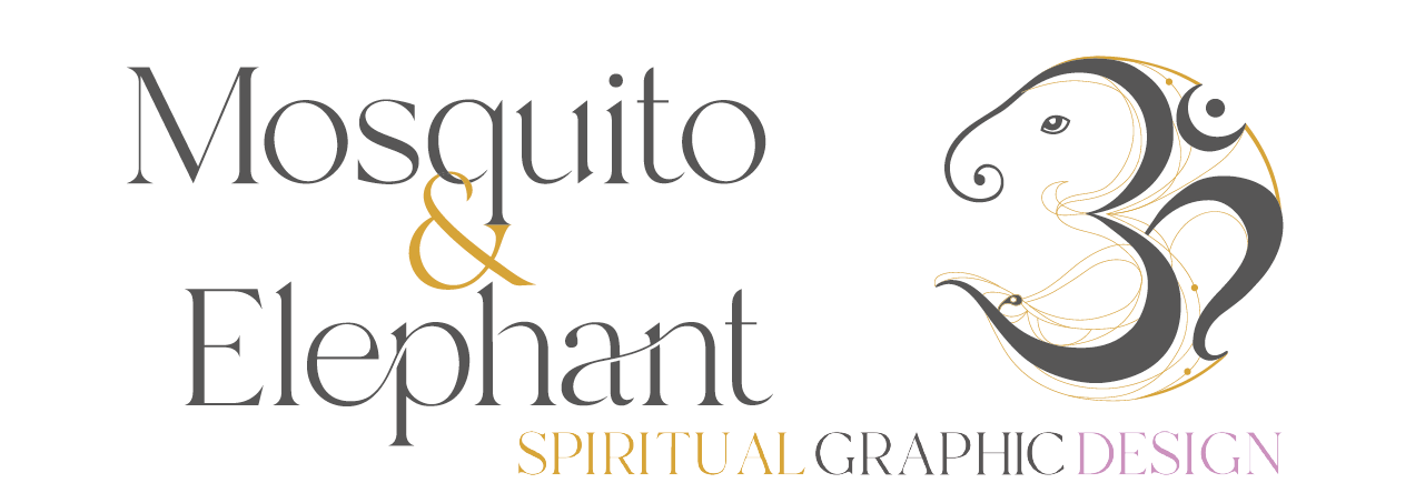 Logo von Mosquito & Elephant – Spirituelles Grafikdesign: Kleine Ideen werden zu großen Projekten, kreative Umsetzung mit Intuition und Erfahrung.